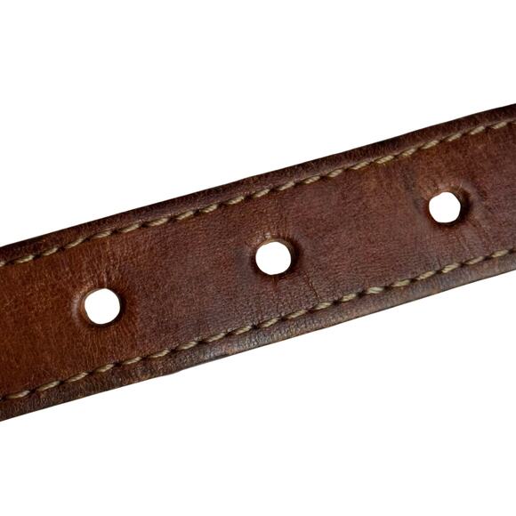 Vintage Silver Creek Western Concho Belt Men 28 Brown Genuine Leather Adjustable - Picture 16 of 16